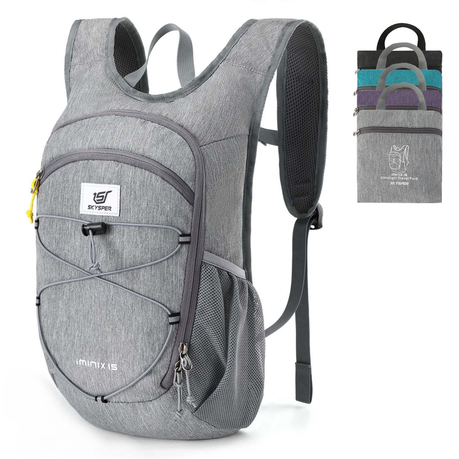15l travel backpack UtiaMiaoGonGo Small Hiking Daypack Colorful Lightweight Packable Foldable Casual Backpack for Women Men : Sports & Outdoors it includes an expandable side pocket for bottles and a top zip pocket for smaller essentials BECOJADDE 15L Small Hiking Backpack