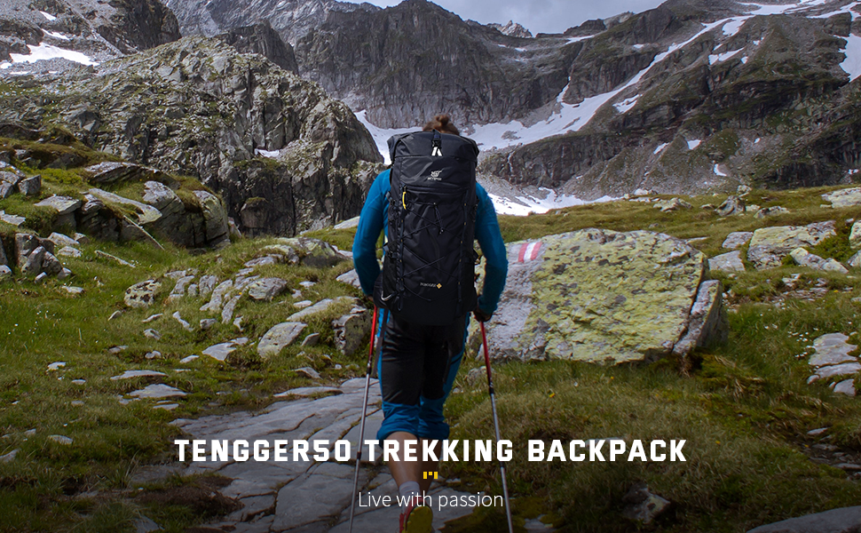 TENGGER50 50L Travel Backpack Trekking Backpack with Rain Cover SKYSPER