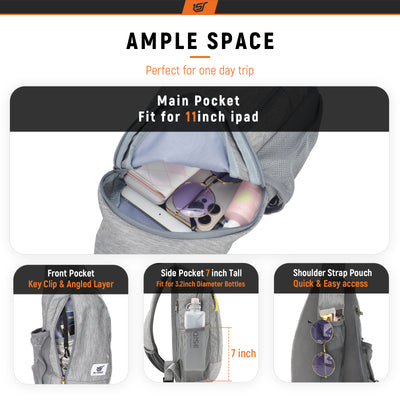 Urban X9m - SKYSPER 9L Travel Sling Bag RFID Anti-Theft Crossbody Daypack Chest Bag
