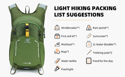 LANTC15 - SKYSPER 15L Small Hiking Daypack Backpack