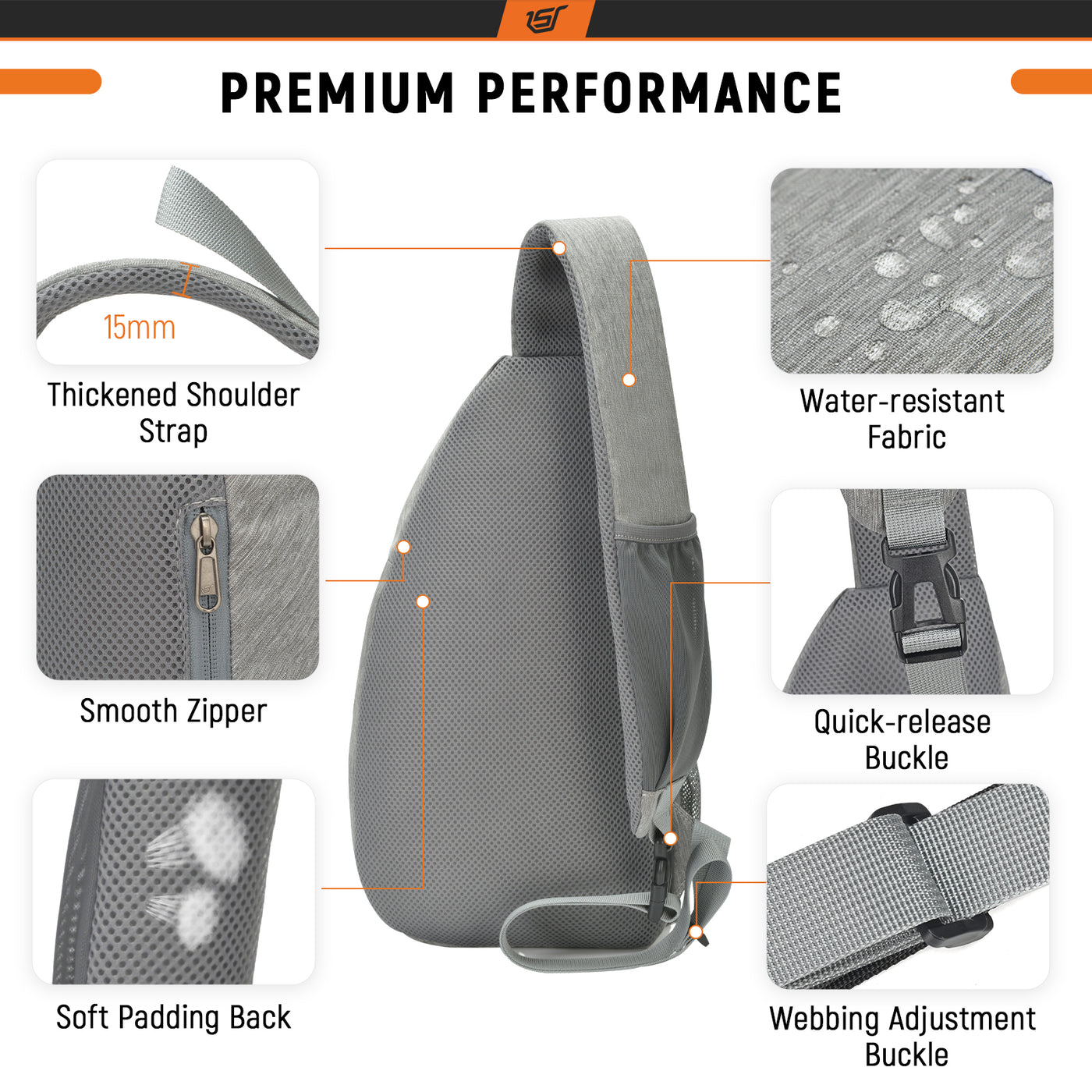 Urban X9m - SKYSPER 9L Travel Sling Bag RFID Anti-Theft Crossbody Daypack Chest Bag