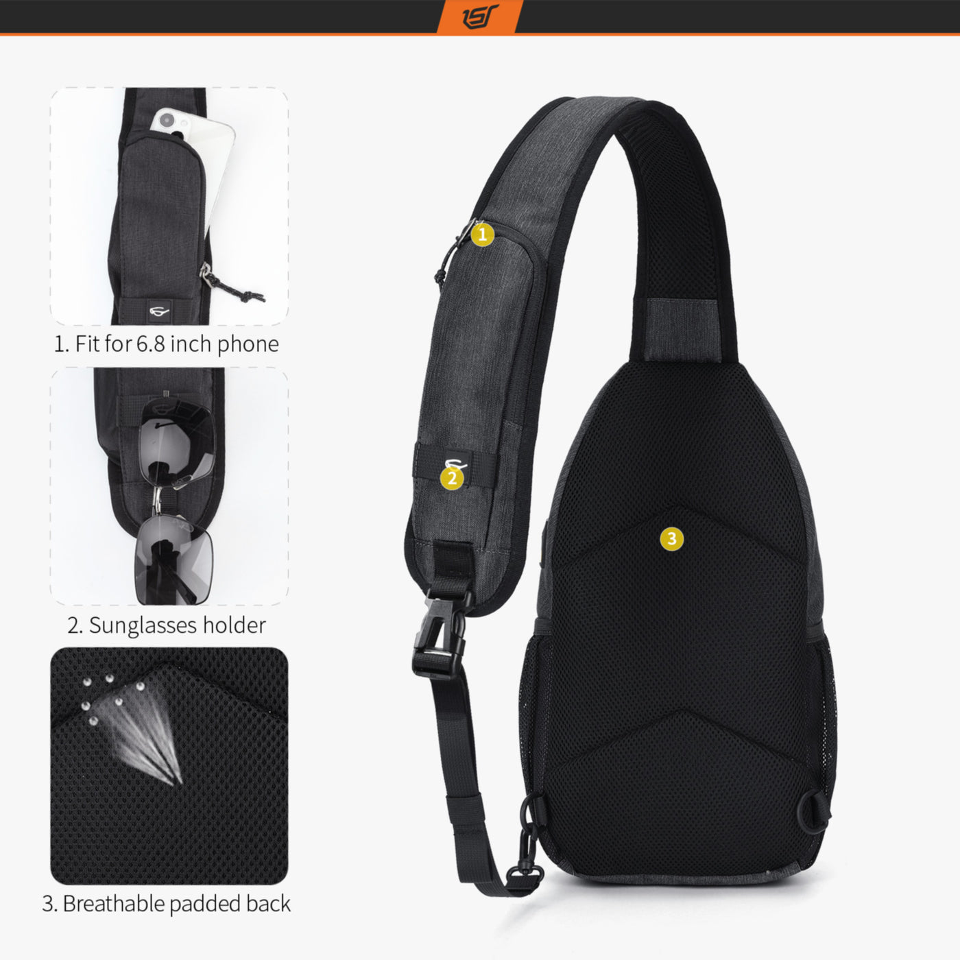 Urban X6 - SKYSPER 6L Sling Bag Crossbody Daypack Chest Bag