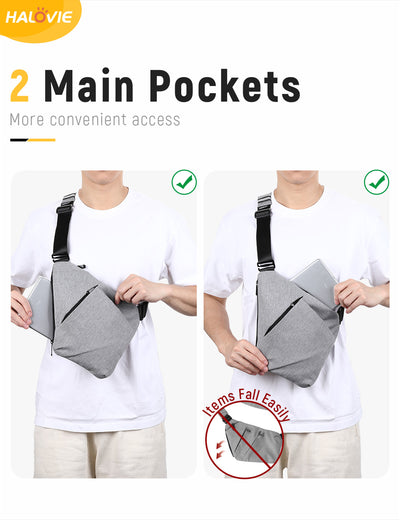 URBAN Q3-HALOVIE Anti Theft Bag Travel Slim Bags RFID Blocking Backpack Sling Bag Crossbody Purse for Women Men
