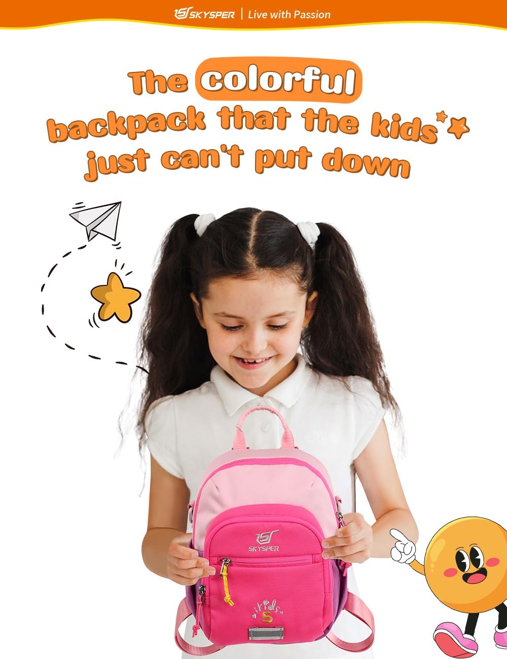 iKIDS5 - SKYSPER 9.84-inch Toddler Mini Bag Cute Small Kids Backpack for 2 Years old