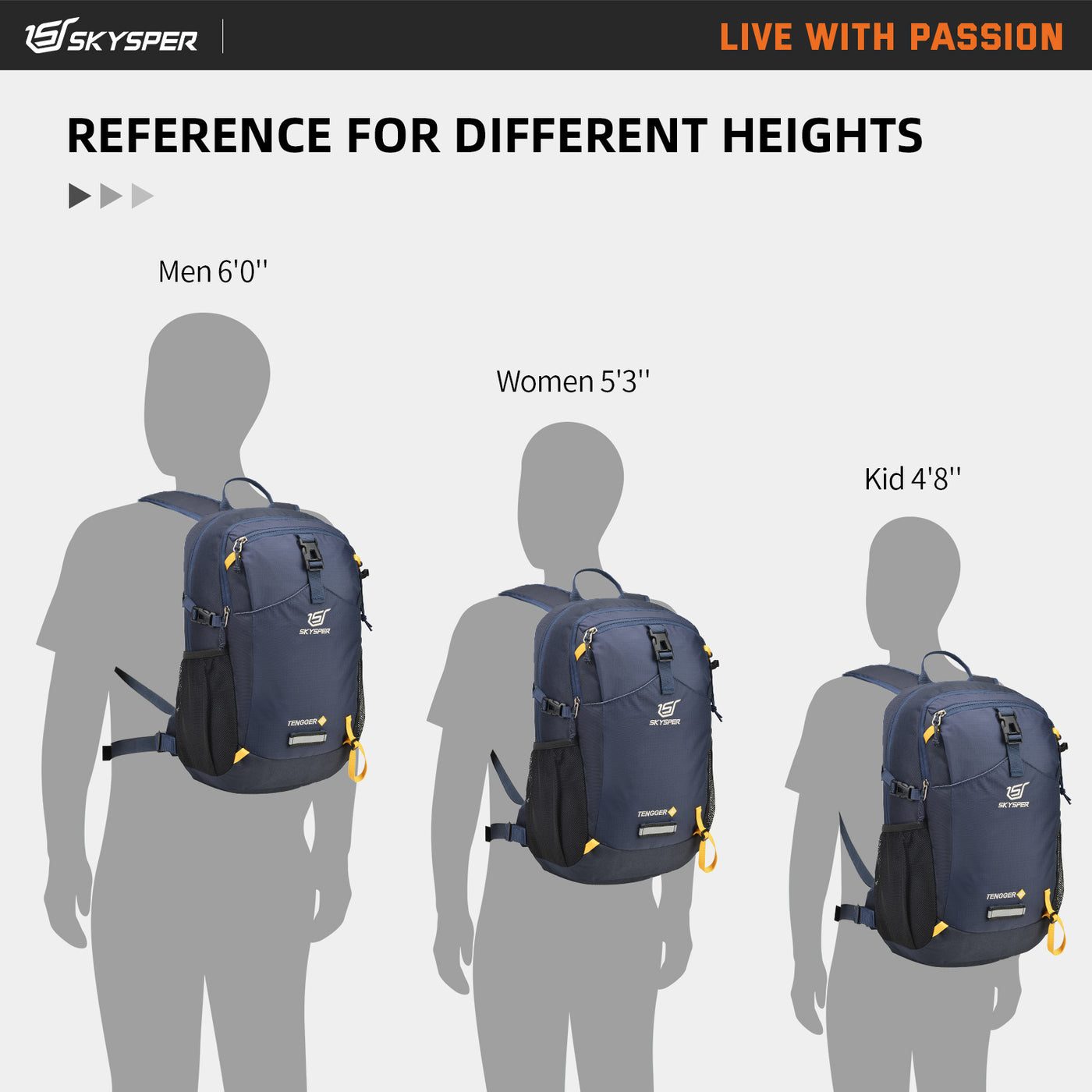 TENGGER20 - SKYSPER 20L Small Hiking Backpack Daypack