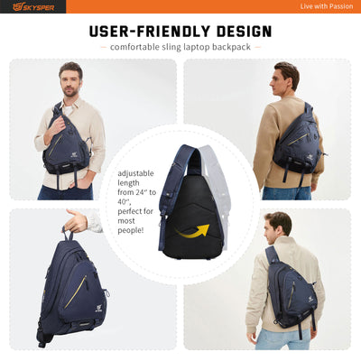 SKYSPER Urban X18 - 18L Sling Laptop Backpack Crossbody Daypack Chest Bag