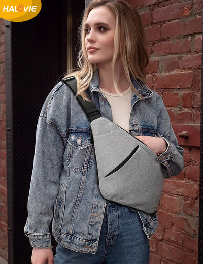 URBAN Q3-HALOVIE Anti Theft Bag Travel Slim Bags RFID Blocking Backpack Sling Bag Crossbody Purse for Women Men