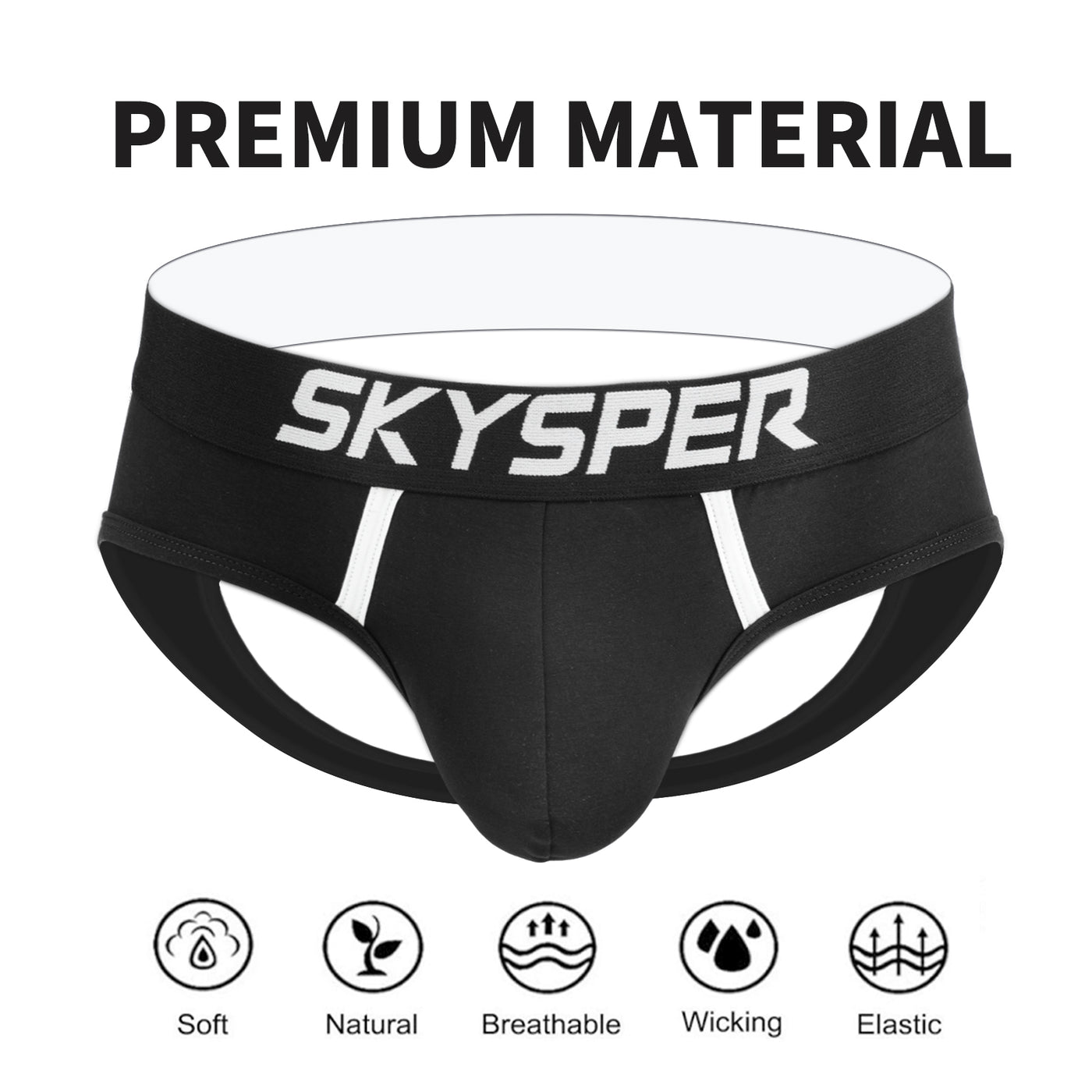 37SK - SKYSPER Men's Cotton Jockstrap Underwear Athletic Supporter
