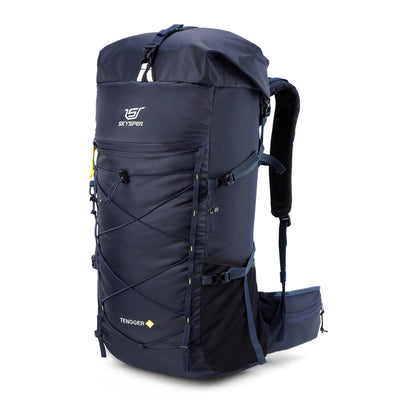 TENGGER50 - SKYSPER 50L + 10L Backpacking Backpack with Rolling Top & Waterproof Rain Cover