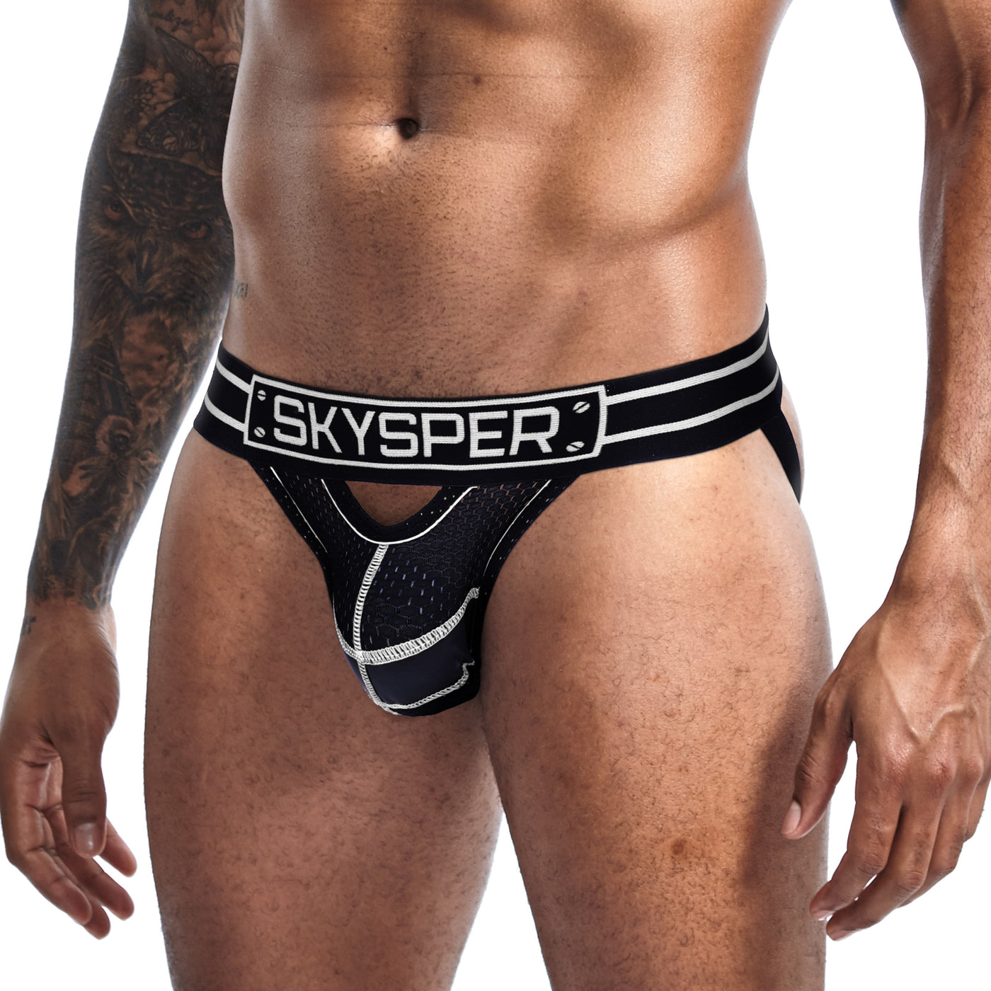 SG30 - SKYSPER Men's Jockstrap Cotton & Mesh Underwear Athletic Supporter