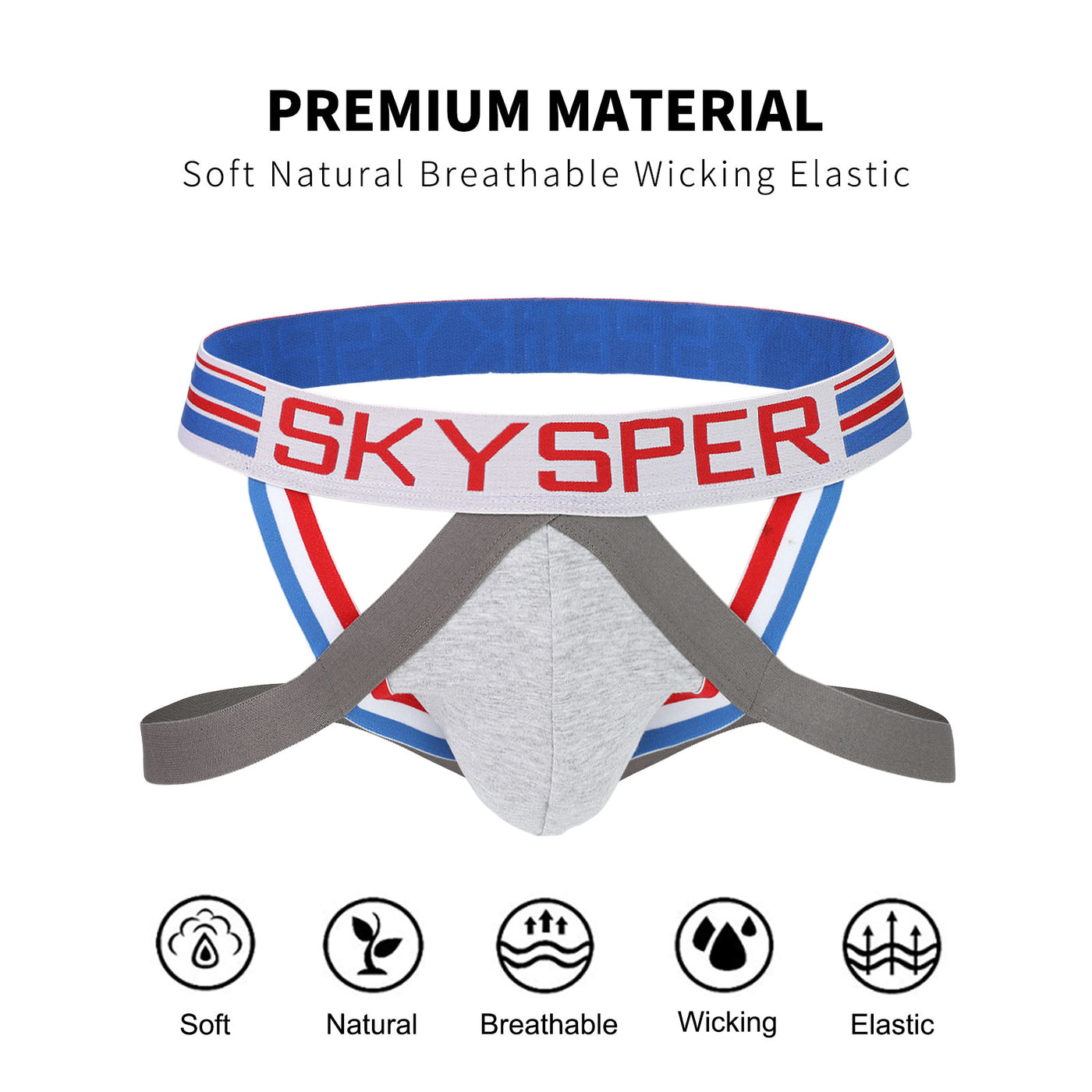 SKYSPER 27SK - Men's Cotton Jockstrap Underwear Athletic Supporter