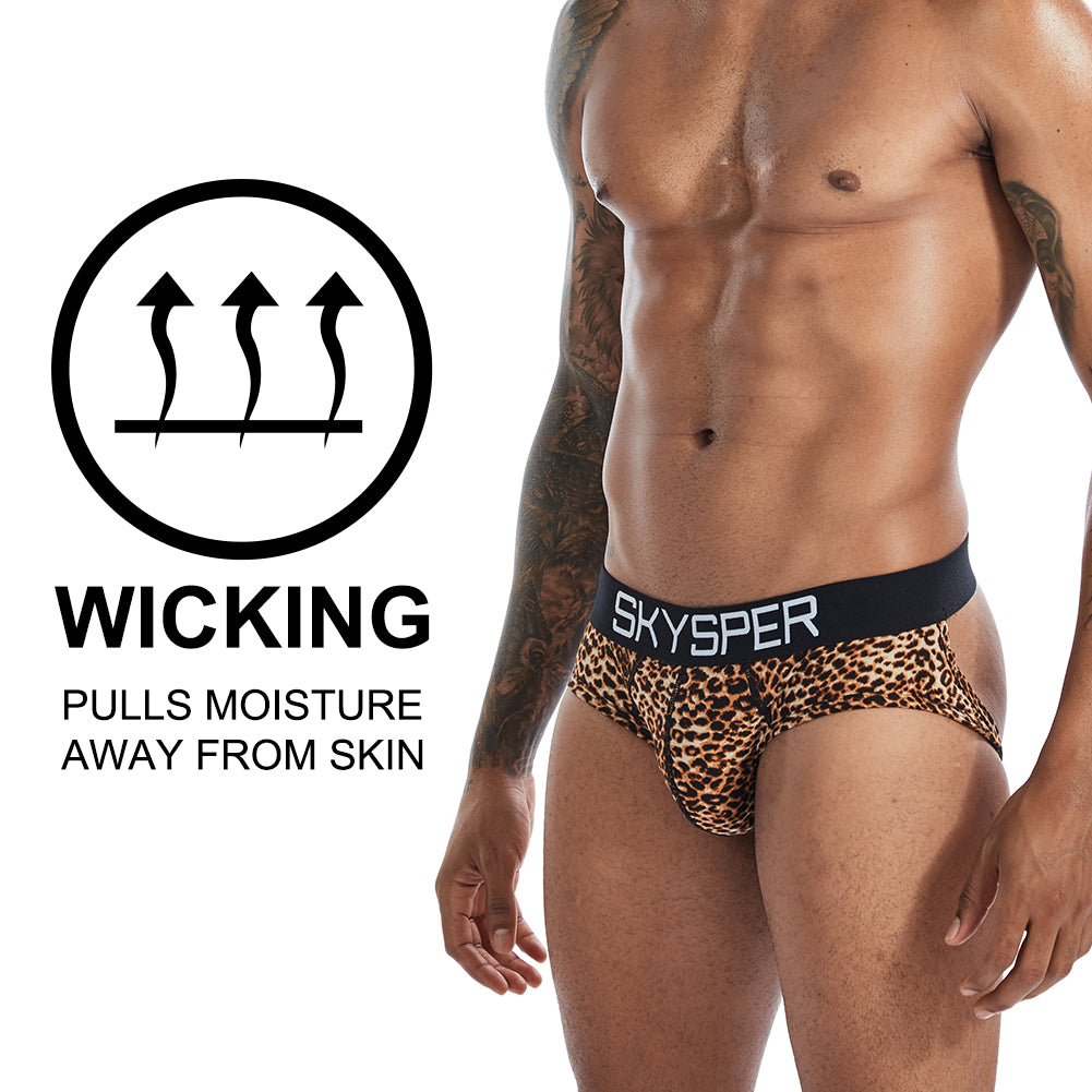 SG08 - SKYSPER Men's Jockstrap Underwear Athletic Supporter Leopard Print