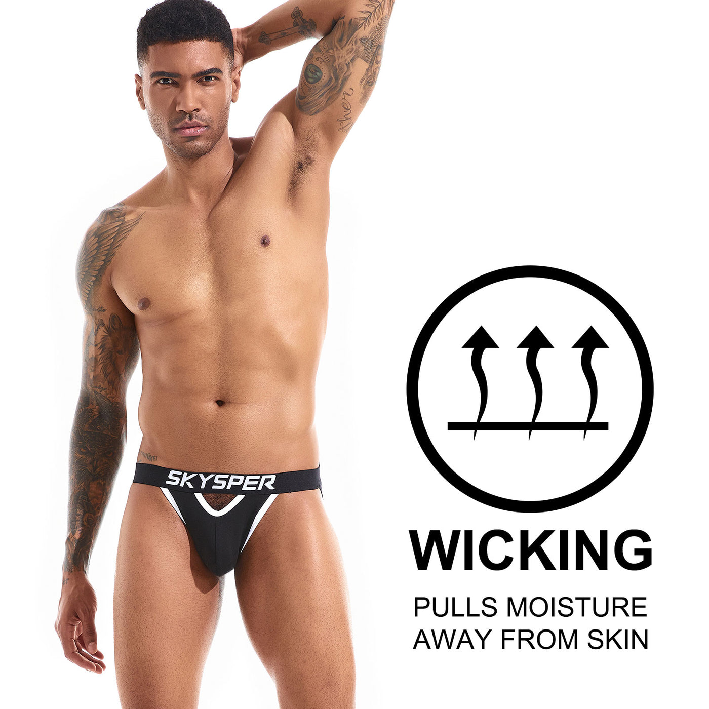 SKYSPER SG45 - Men's Cotton Jockstrap Underwear Athletic Supporter