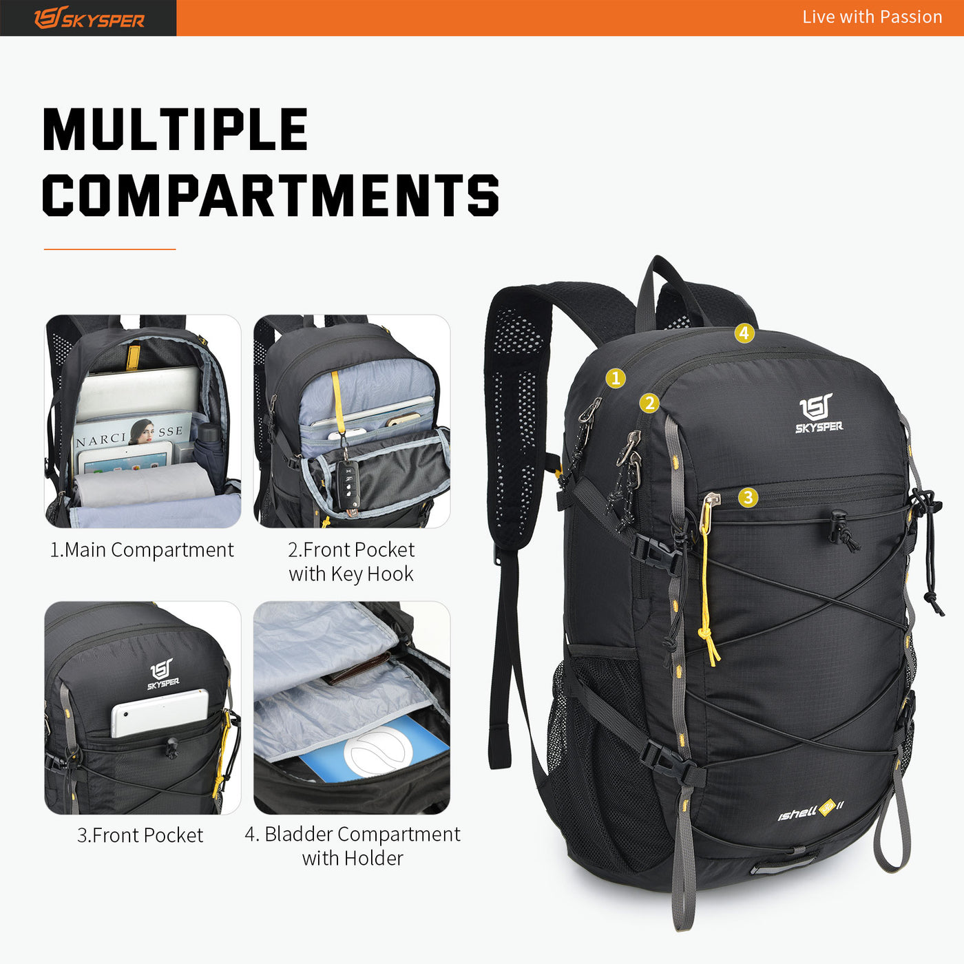 ISHELL30-II - SKYSPER 30L Lightweight Packable Backpack