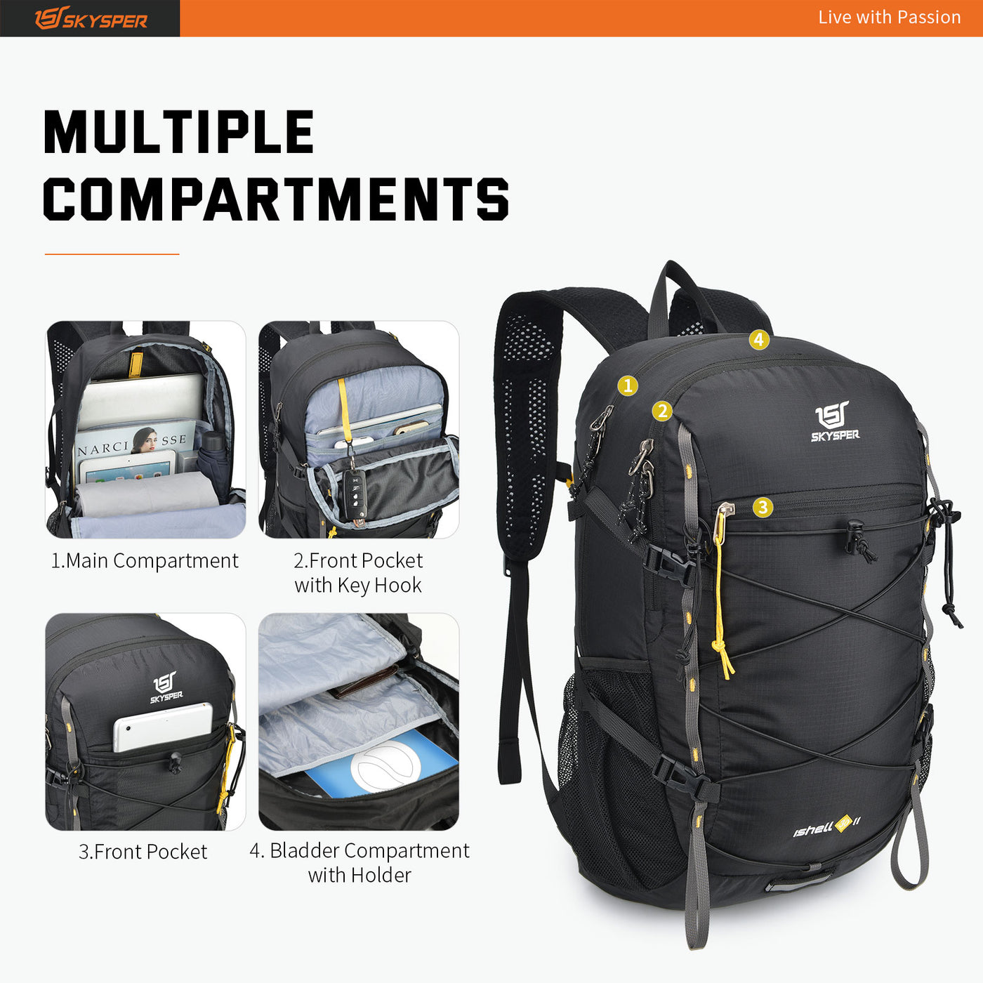 SKYSPER ISHELL30 II - Lightweight Packable Backpack 30L
