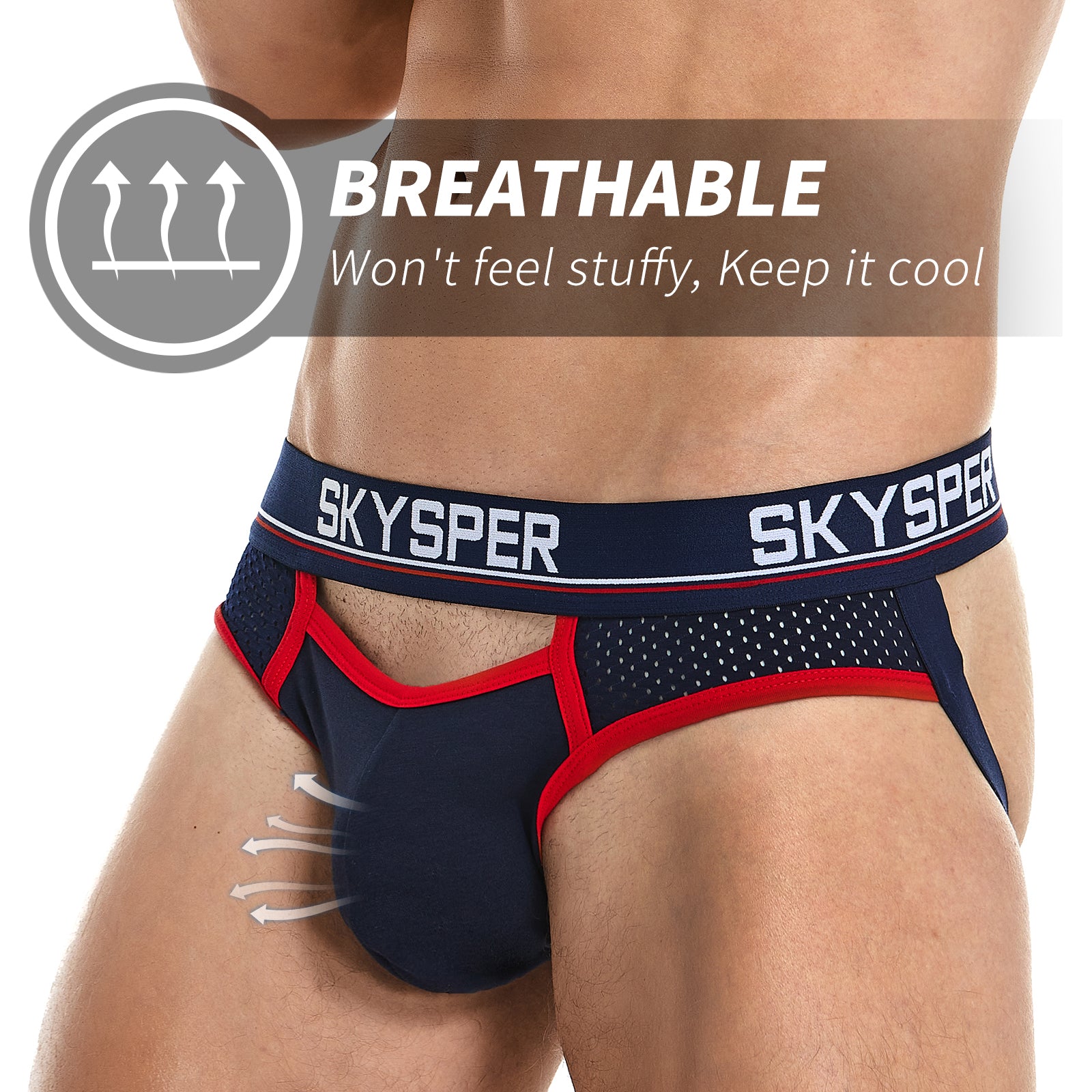 Sksloeg Men's Athletic Male Underwear Jockstrap Briefs Supporters