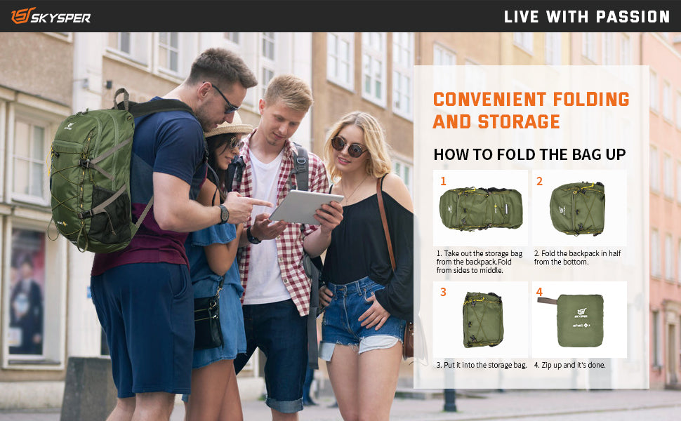 ISHELL30-II | 30L Packable Daypack | Lightweight Travel Bags
