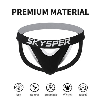 SKYSPER SG45 - Men's Cotton Jockstrap Underwear Athletic Supporter