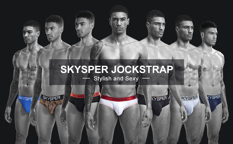 Sksloeg Men's Athletic Male Underwear Jockstrap Briefs Supporters