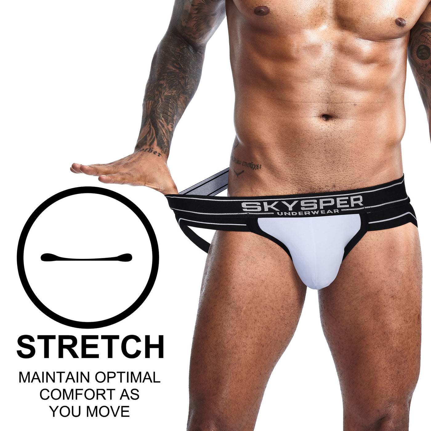 SG29 - SKYSPER Men's Jockstrap Cotton & Mesh Underwear Athletic Supporter