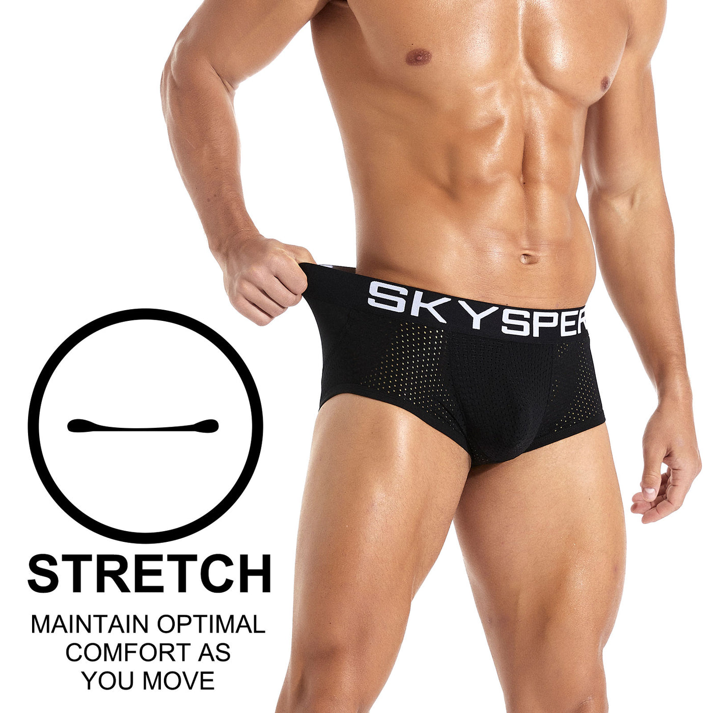 SG19 - SKYSPER Men's Jockstrap Cotton & Mesh Underwear Athletic Supporter