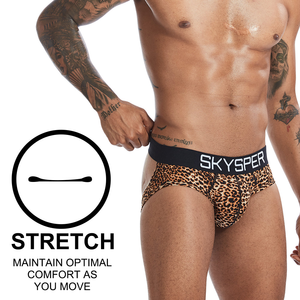 SG08 - SKYSPER Men's Jockstrap Underwear Athletic Supporter Leopard Print