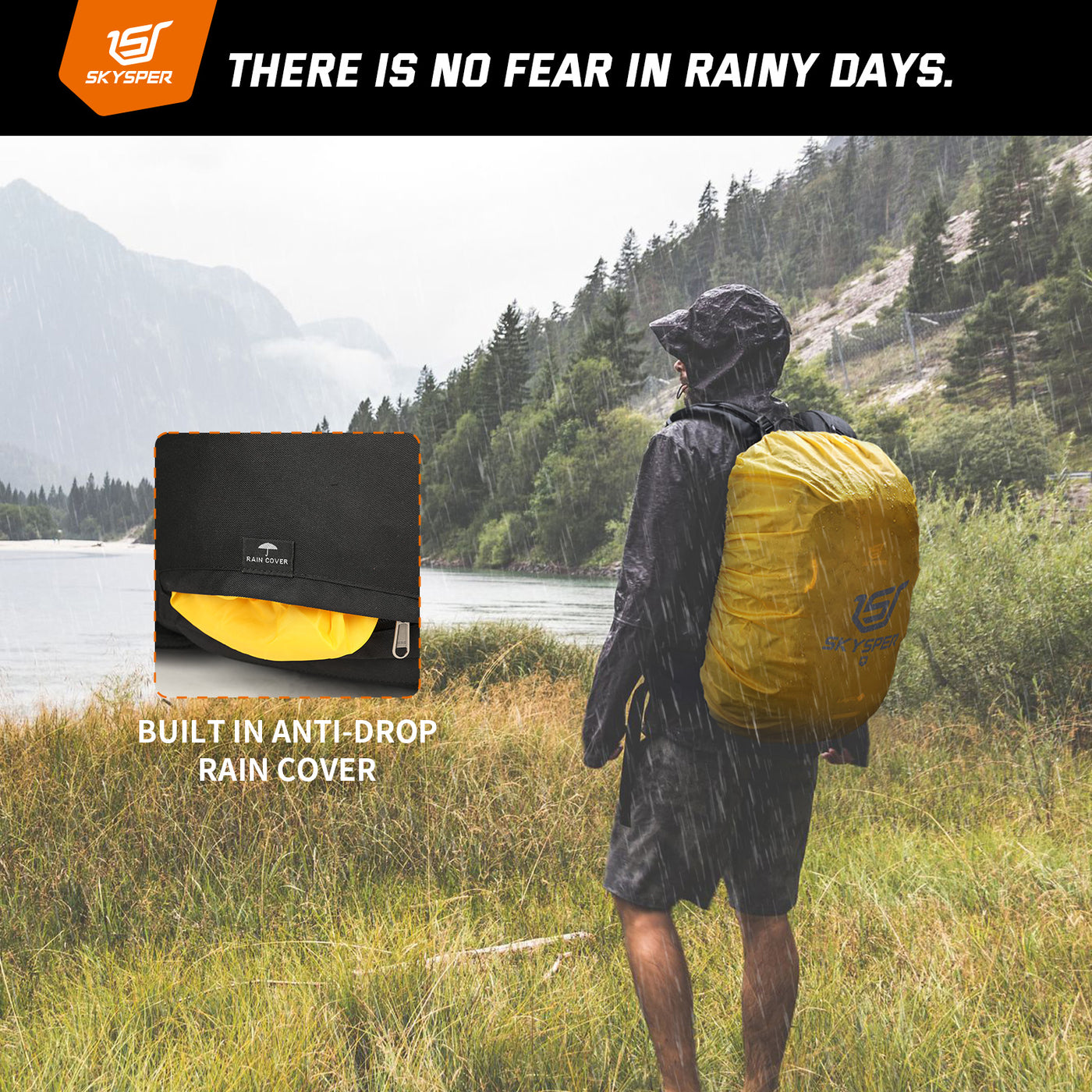SKYSPER LANTC40L - Hiking Backpack 40L Waterproof Lightweight Daypack