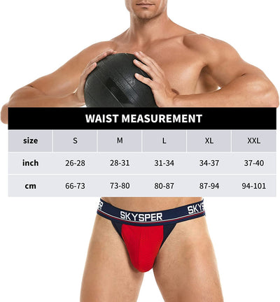 SKYSPER 34SK - Men's Cotton Jockstrap Underwear Athletic Supporter