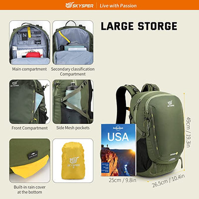 BOGDA30 - SKYSPER 30L Hiking Daypack Durable Outdoor Backpack