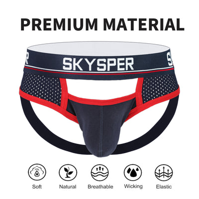 25SK - SKYSPER Men's Cotton Jockstrap Underwear Athletic Supporter